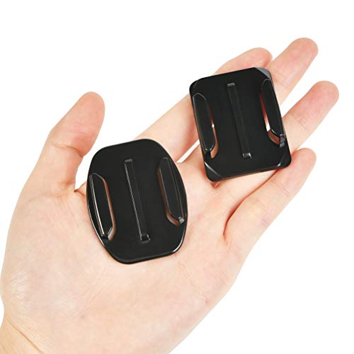 POKIENE Pegatinas Adhesivas para Cascos, 18 Curvas y 18 Planos para Cámara Deportiva, Soporte Adhesivo Curvo y Plano, Adhesivo de Montaje para Cámara de Acción, para Go Pro Hero 1/2/3 / Suptig, DV