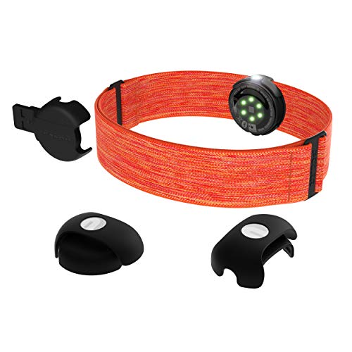 Polar OH1+ Bluetooth y ANT+. Sensor de pulso óptico resistente al agua con clip para gafas de natación y brazalete - Naranja