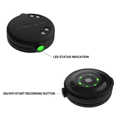 Polar OH1+ Bluetooth y ANT+. Sensor de pulso óptico resistente al agua con clip para gafas de natación y brazalete - Negro