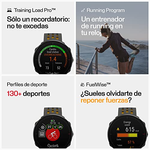 Polar Vantage M2 - Smartwatch multisport avanzado - GPS integrado, registro de FC en la muñeca - Guía de entrenamiento diario - Registro del sueño y la recuperación - Controles de música, clima