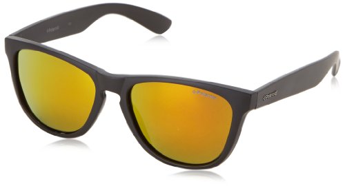 Polaroid P8443 L6 9CA Gafas de Sol, Negro (Black/Grey Red Mirror Polarized), 55 Unisex-Adulto