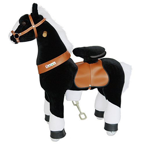 Pony Cycle® Shop Original caballo marrón claro, Pony sobre ruedas fahrendes caballo balancín y peluche para su hijo blanco mas caballo pequeño n3182