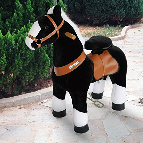 Pony Cycle® Shop Original caballo marrón claro, Pony sobre ruedas fahrendes caballo balancín y peluche para su hijo blanco mas caballo pequeño n3182