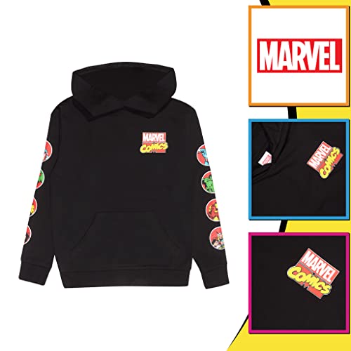 Popgear Pullover Hoodie Sudadera con Capucha, Negro, 10-11 Años para Niños