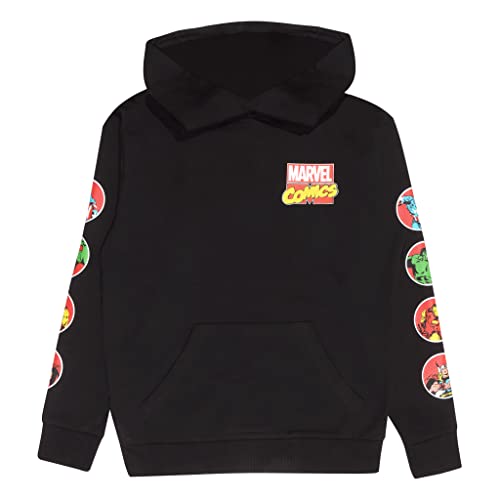 Popgear Pullover Hoodie Sudadera con Capucha, Negro, 10-11 Años para Niños