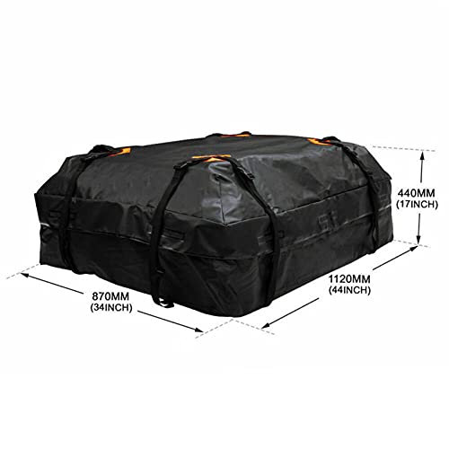 Portaequipajes Techo Coche, Cofre Techo Coche, 425 L Impermeable Baca Coche Universal, Maletero Para Coche Techo Porta Equipaje Con Correas Anchas Para SUV Todos Los Vehículos