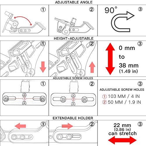 Portamatriculas Soporte de Matrículas Fender Eliminator para Z750 Z800 Z900 Z1000 Z300 Z250 GSXR 600 750 1000 Duke 125 200 250 390 690 S1000RR S1000R S1000XR F650GS F700GS F800GS (Naranja)