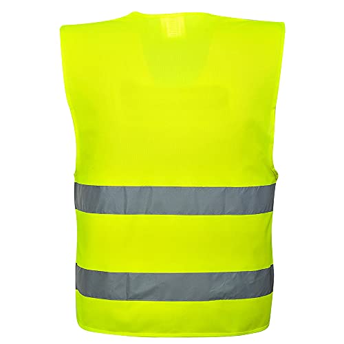 Portwest Chaleco con dos bandas, Color: Amarillo, Talla: L/XL, C474YERL/XL