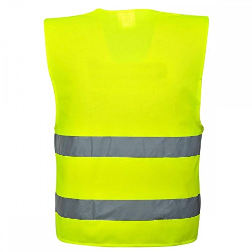 Portwest Chaleco con dos bandas, Color: Amarillo, Talla: L/XL, C474YERL/XL