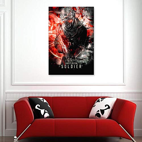 Póster de Ghost Recon Future Soldier - Lienzo decorativo para dormitorio familiar moderno (20 x 30 cm)