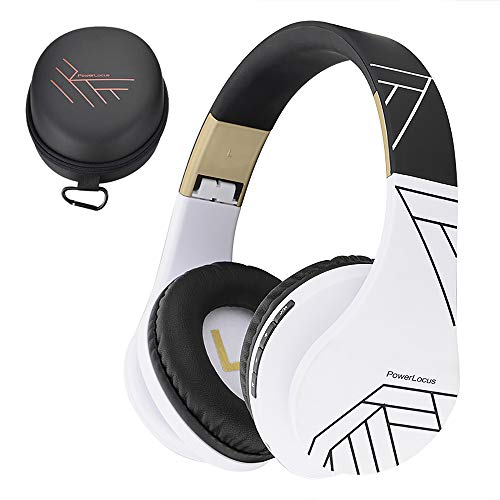 PowerLocus P2 – Auriculares Bluetooth inalambricos de Diadema Cascos Plegables, Casco Bluetooth con Sonido Estéreo Micro SD/TF, FM con micrófono y Audio Cable para iPhone/Samsung/iPad/Huawei/PC/