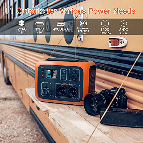 PowerOak Bluetti AC50S 500Wh Generador Solar Portátil con Inversor de 300W y Salidas AC/DC/USB, Generador Electrico Solar Power Station con Batería de Litio para Camping y Autocaravana