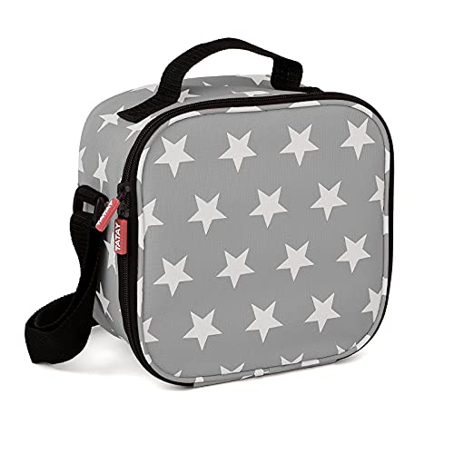 PracticFood Kit Urban Food Casual - Bolsa Térmica Porta Alimentos con Tapers Herméticos (Drink Stars Grey)