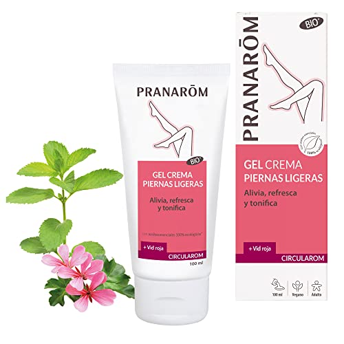 Pranarom Gel Crema Bio, Piernas ligeras, Alivia, refresca y tonifica, Favorece la circulación, Ofrece un Confort circulatorio, 100 ml