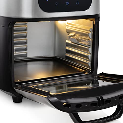 Princess 182075 Freidora sin aceite y Horno de aire caliente con Cesta Giratoria, multifunción, accesorios incluidos, 10 programas, pantalla digital táctil, 1800 W, 11 L, 30 Recetas PDF