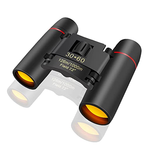 Prismáticos Binoculares - 30x60 binoculares Plegables compactos,visión Nocturna con Poca luz,bservación de Aves,Caza al Aire Libre,Senderismo.