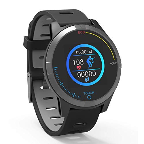 PRIXTON – Reloj Inteligente Smartwatch para Android e iOS con Electrocardiograma, Presión en Sangre, Pulsometro, Resistente a Salpicaduras, Pulsera de Actividad para Hombre y Mujer | SWB28