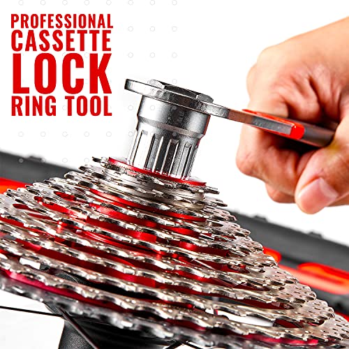 PRO BIKE TOOL Cassette Lock Ring Tool para Shimano MF Series & Campagnolo Cassettes para reparación y mantenimiento de bicicletas – para bicicletas de carretera o montaña