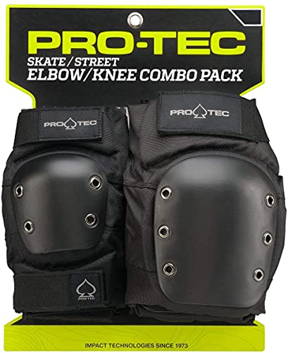 Pro-Tec Street Knee/Elbow Protecciones, Unisex Adulto, Black, M