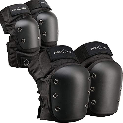 Pro-Tec Street Knee/Elbow Protecciones, Unisex Adulto, Black, M