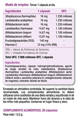 Produo Daily Care - Probióticos y Prebióticos Intestinales, Doble Recubrimiento Protector, 30 Cápsulas