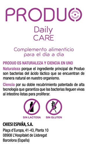 Produo Daily Care - Probióticos y Prebióticos Intestinales, Doble Recubrimiento Protector, 30 Cápsulas