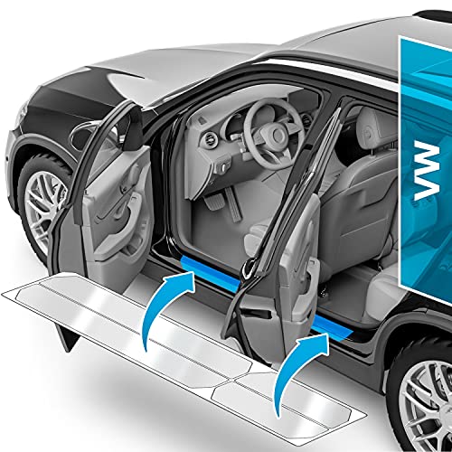 Protector Umbrales Puertas de Coche para Golf 7 (VII) AU/5G I 2012-2019 - Accesorios vinilos para Puertas Adhesivo Transparente