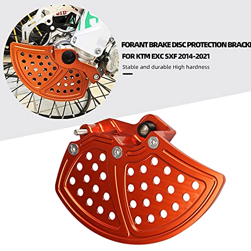 Protectora Disco Freno Delantero Protector de protección de freno delantero Protector de protección para KTM ECC SXF 125 250 300 350 450 525 530 400 85 2014-2020 2019 2018 2017 Naranja de plata negra