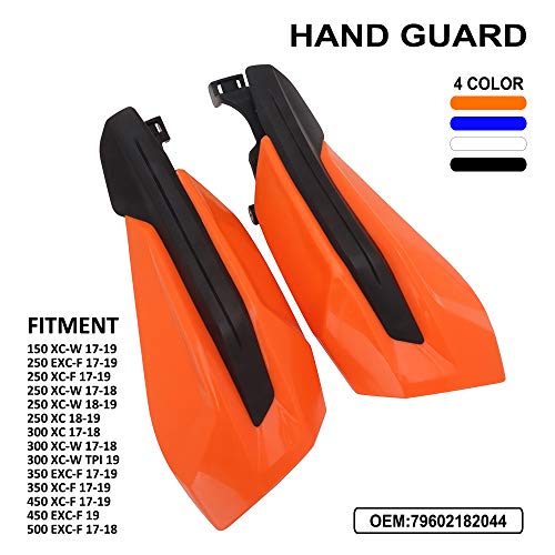 Protectores de mano para motocicleta, protectores de cepillo para K.T.M 150 XCW 250 350 EXC-F XC-F 250 XC-W 450 XCF 17-19 250 XC 18-19 300 XC XCW 500 EXCF 17-18 300 XCW 450 19 Dirt Bike - Naranja