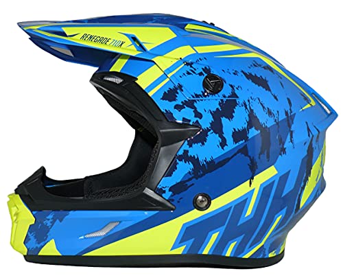Protectwear casco cruzado casco de enduro modelo azul amarillo R710X-XL