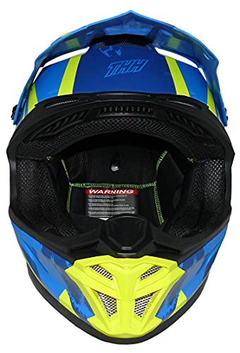 Protectwear casco cruzado casco de enduro modelo azul amarillo R710X-XL