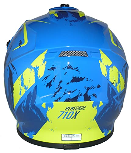 Protectwear casco cruzado casco de enduro modelo azul amarillo R710X-XL