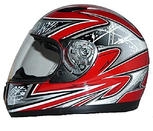 Protectwear Casco de moto de los niños rojo SA03-RT Tamaño S ( juventud XL) 54/55 cm