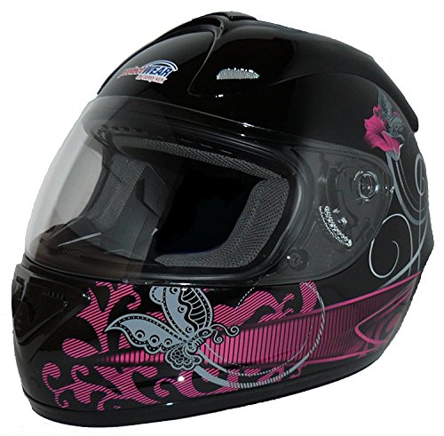 Protectwear Casco de Moto, Violeta, Talla M