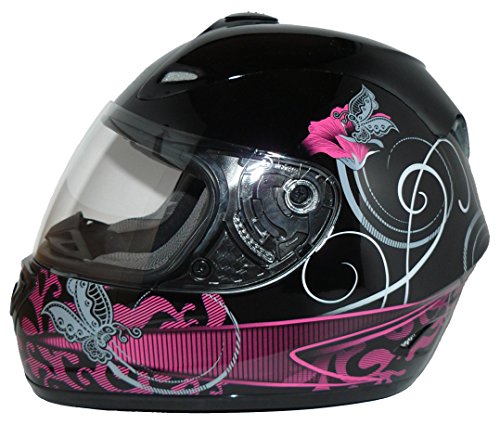 Protectwear Casco de Moto, Violeta, Talla M