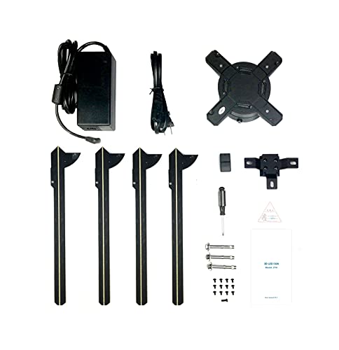 Proyector de holograma Máquina publicitaria holográfica Pantalla de fan a desnudo 52 cm con WIFI Móvil App Control de decoraciones de partido imaginación giratoria. para la señal de la tienda de negoc