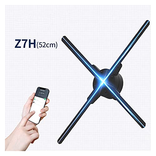 Proyector de holograma Máquina publicitaria holográfica Pantalla de fan a desnudo 52 cm con WIFI Móvil App Control de decoraciones de partido imaginación giratoria. para la señal de la tienda de negoc