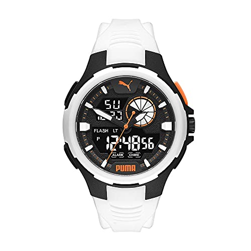 PUMA Bold Reloj para hombre analógico/digital, de tres agujas y policarbonato en tono negro, P5061