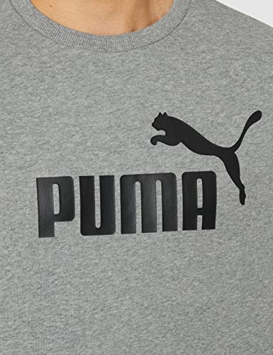 PUMA - ESS Big Logo Crew TR, Medium Gray Heather