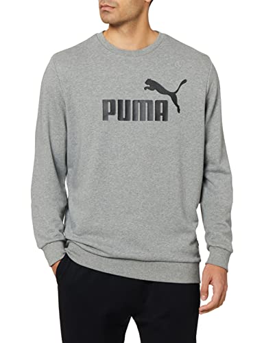 PUMA - ESS Big Logo Crew TR, Medium Gray Heather