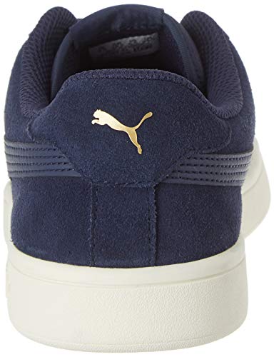 PUMA Smash v2, Zapatillas Unisex Adulto, Azul (Peacoat-Gold-Whisper White), 41 EU