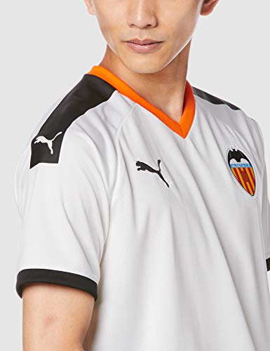 Puma Valencia CF Temporada 2020/21-Home Shirt Replica Camiseta Primera Equipación, Unisex, White Black-Vibrant Orange, S