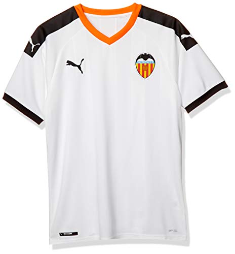 Puma Valencia CF Temporada 2020/21-Home Shirt Replica Camiseta Primera Equipación, Unisex, White Black-Vibrant Orange, S