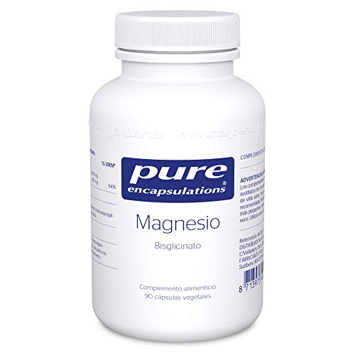 Pure Encapsulations - Magnesio Bisglicinato 120 mg - Suplemento de Magnesio Quelado Altamente Biodisponible para Evitar la Fatiga y Cansancio - 90 Cápsulas Veganas