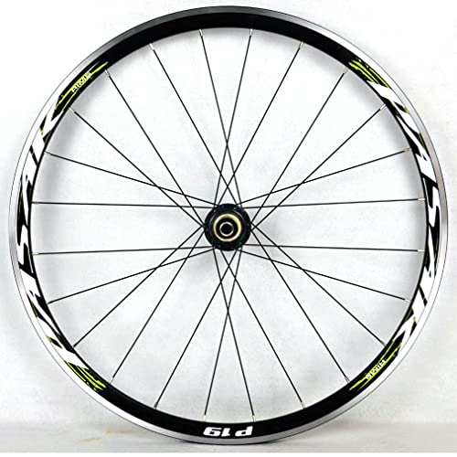 QHY Ruedas 700C Strada Bicicletta Ruotes Set 30mm Disco C/V Freno Ruota Anteriore/Posteriore Cerchi in Lega Leggera a Doppia Parete QR Cerchioni per Bici da Strada 7-8-9-10-11 velocità 1700g