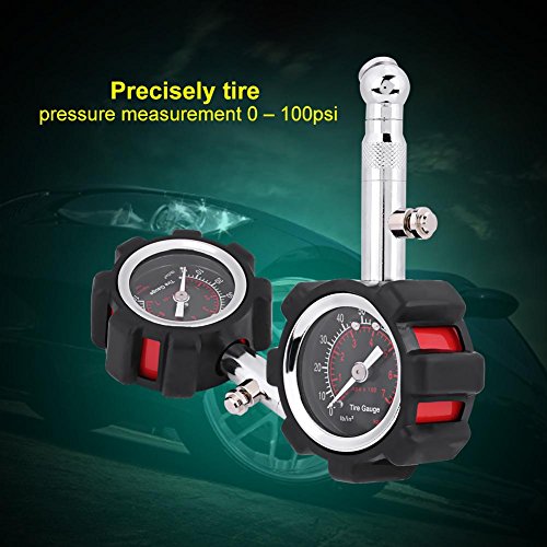 Qiilu Manual de la mano 0 - 100PSI Tire Air Pressure Gauge Meter Tester para el coche del carro de la motocicleta de la bici