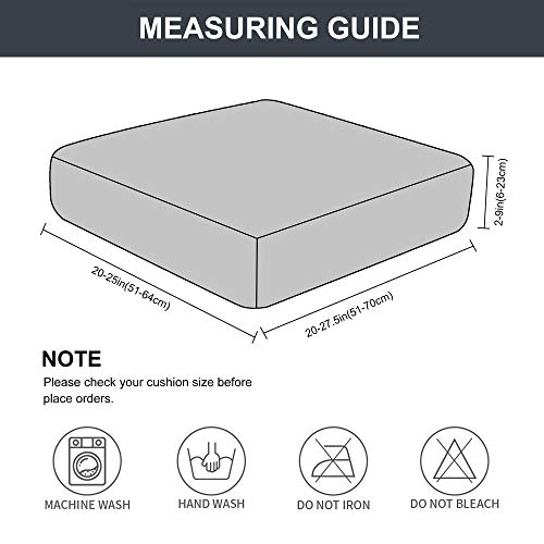 Qishare Funda de cojín para sofá Funda elástica para asiento de sofá Funda protectora con fondo elástico Lavable Fundas de cojín de sillón universales súper suaves(Caqui, 1)