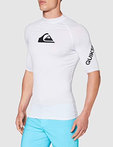 Quiksilver - All Time Licra de Manga Corta , Blanco (White), L