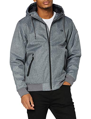 Quiksilver Brooks 5k - Chaqueta Impermeable Con Capucha Para Hombre Chaqueta Impermeable Con Capucha, Hombre, medium grey heather, M