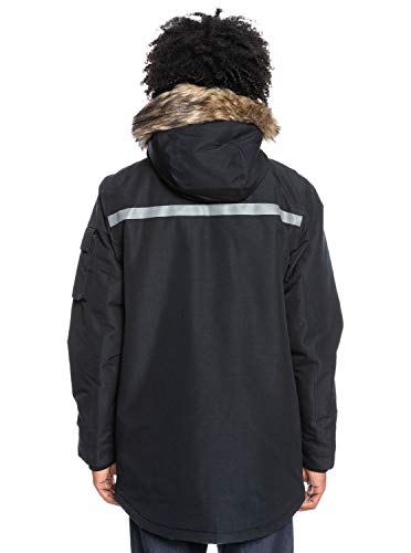 Quiksilver Ferris - Chaqueta Impermeable Con Capucha Para Hombre Chaqueta Impermeable Con Capucha, Hombre, black, L